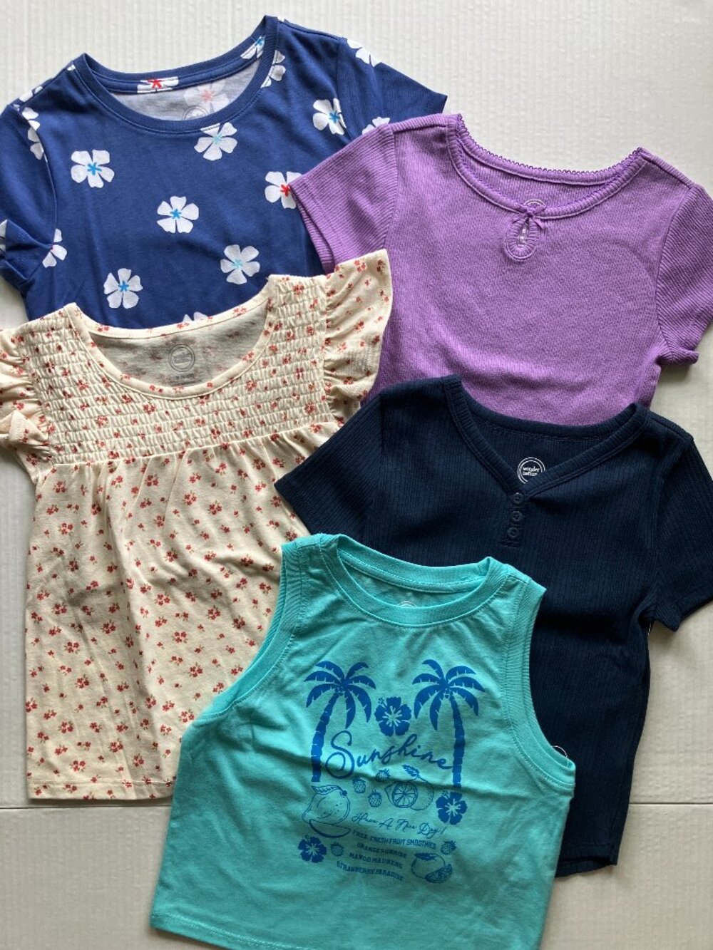 6/6x Wonder Nation Girl Short-Sleeve Shirts Bundle